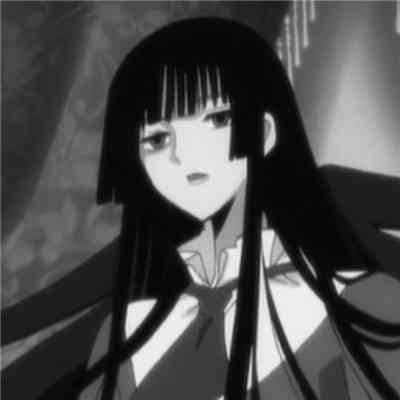 动漫女头像高冷黑白 第12张