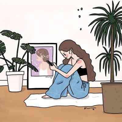 头像简笔画女孩子 第4张