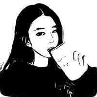 女头像ins风动漫黑白 第15张