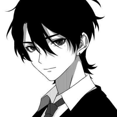 黑白漫画头像男日系 第7张